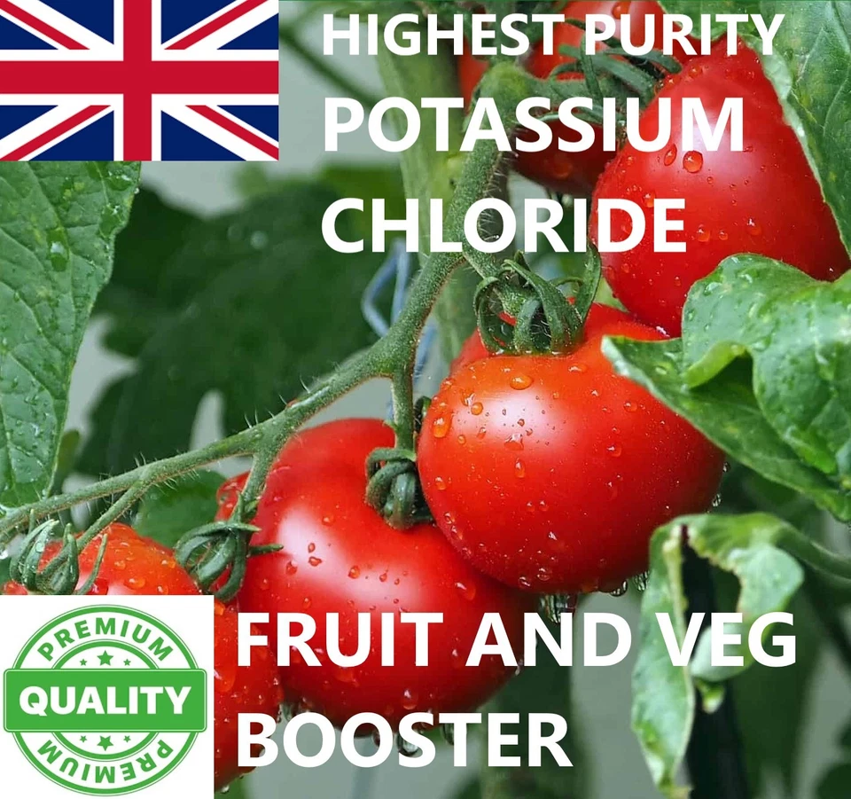VITAL MINERALS Potassium Chloride KCL Technical Grade Potash Tomato Garden Fertiliser FREE P&P