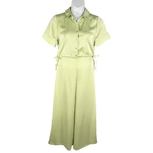 House Of Harlow 1960 NWT S Kelly Green 2 Piece Set Crop Top Wide Leg Pant Hippie - Picture 1 of 20