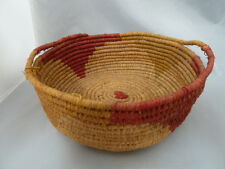 Native American Weave Basket Bowl w Handles. Nice Design. Approx 9.75" W x 9"D