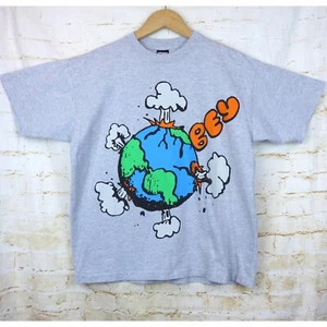 Obey T Shirt Herren S grau World Explosion Graphic Crew Kurzarm Skate Humor - Bild 1 von 8