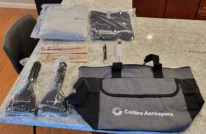 Nuova felpa Collins Aerospace uomo grigia maglietta XL manica lunga aereo cooler - Foto 1 di 10