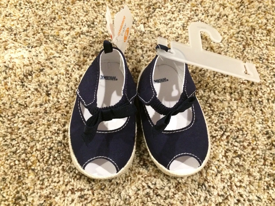 NWT Gymboree Newborn Essential Peep Toe Sandals Crib Shoes Baby Girl 01,02,03,04 - Image 1 of 1