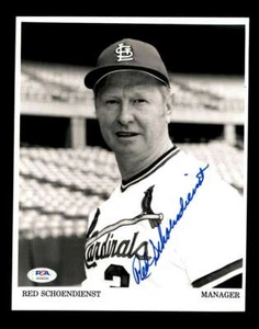 Red Schoendienst PSA DNA Coa Hand Signed 8x10 Photo Autograph - Picture 1 of 2