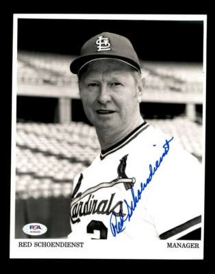Red Schoendienst PSA DNA Coa Hand Signed 8x10 Photo Autograph - Image 1 of 2
