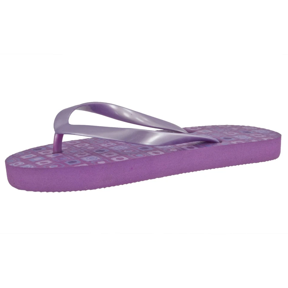 BEACH BASICS 212338G KIDS МАЛЕНЬКИЕ ДЕВОЧКИ GEO ПЕЧАТЬ РЕЗИНОВЫЙ ШЛЕПАНЦЫ САНДАЛИИ США 13/1 - Изображение 1 из 1