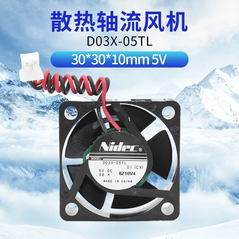 Nidec D03X-05TL 3010 0.08A 5V 3cm silent cooling fan - Image 1 of 3