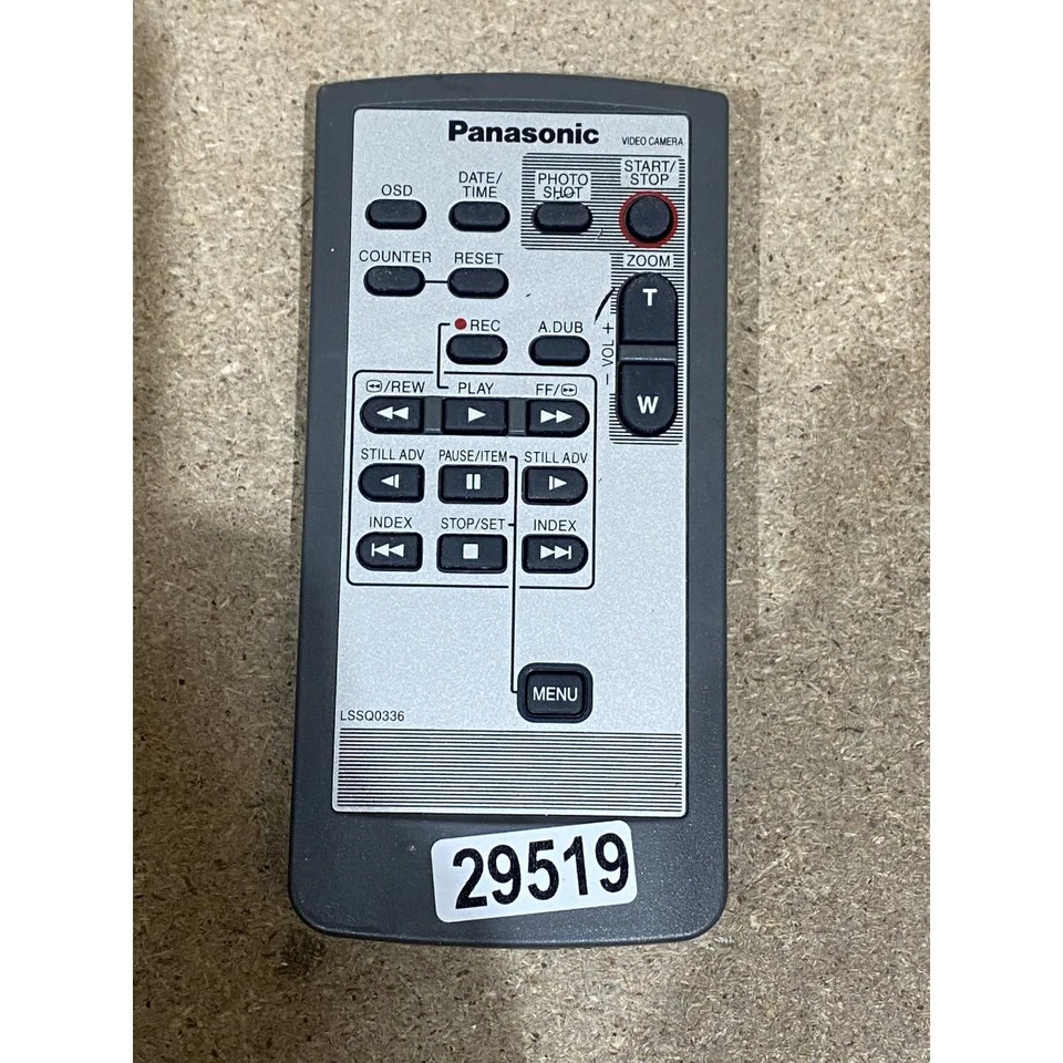 Panasonic LSSQ0336 Remote Control Grey Wireless For NV-DS29 & NV-DS30 Camcorder - Image 1 of 4