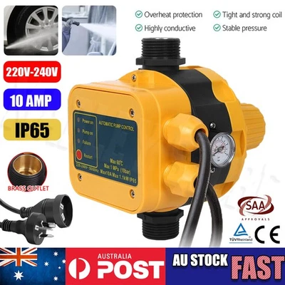 Automatic Water Pump Pressure Switch Control Electronic Pump Controller Yellow - image 1 of 4