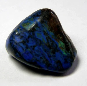V. SMALL NATURAL AZURITE & MALACHITE TUMBLESTONE - 1.8 x 1.5 cms 5.00 gms #D - Picture 1 of 4