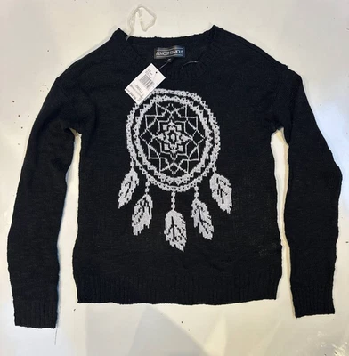 Suéter de mujer casi famoso talla S atrapasueños suéter color negro Foto 1 de 4