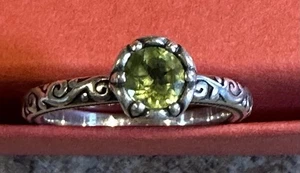 James Avery Sterling Silver 925 Cherished Birthstone Peridot ring size 7 - Picture 1 of 3