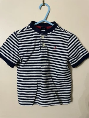 Boys Non Collar Polo Shirt By Nautica Excellent Condition Age 2 Years - Image 1 of 4