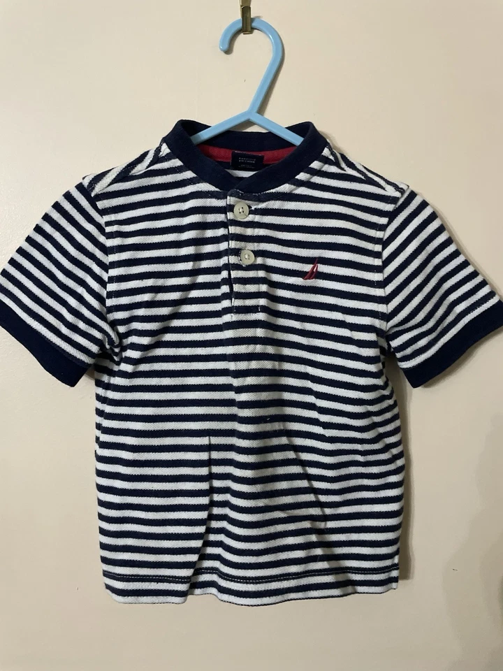 Boys Non Collar Polo Shirt By Nautica Excellent Condition Age 2 Years - Image 1 of 4