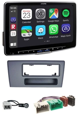 Alpine MP3 USB Bluetooth DAB Autoradio für Volvo S60 S70 C70 V70 00-03 dunkelgra - Bild 1 von 4