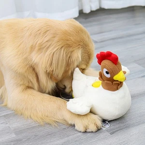 Plush Chicken Dog Toy Squeaky Snuffle Mat Chew Toy - Picture 1 of 12