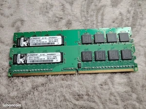 2x Kingston KVR533D2N4/512 512MB PC2-4200 DDR2-533 DDR RAM 533MHz DIMM Total 1GB - Picture 1 of 1