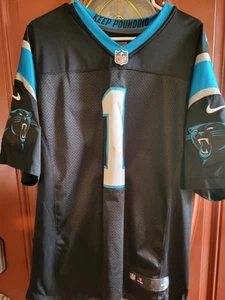 Maglia Nike NFL On Field Carolina Panthers Cam Newton ricamata taglia large - Foto 1 di 7