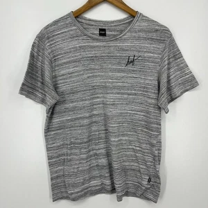 HUF T-Shirt Men's Size M Gray Short Sleeve Crew Neck Double Sided Logo - Picture 1 of 10