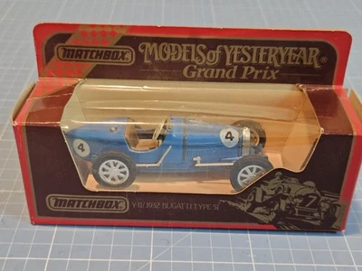 Modelos Matchbox de Antaño Y-11 1932 Bugatti Tipo 51 Gran Premio 1:48 Foto 1 de 4