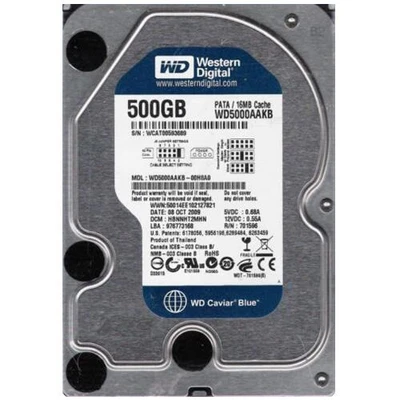 Western Digital 500GB WD5000AAKB 7200RPM PATA IDE 3.5" Desktop Hard Disk Drive - Image 1 of 3