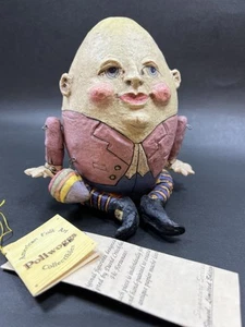 Estatuilla coleccionable de arte popular americano Humpty Dumpty 2000 vintage de Poliwoggs nueva con etiquetas - Imagen 1 de 11