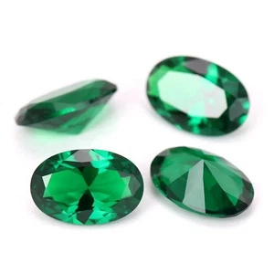 10 Pcs 6x4 MM Green Tsavorite Garnet Oval Gemstone Lot Affordable Price Lot-10.1 - Picture 1 of 7