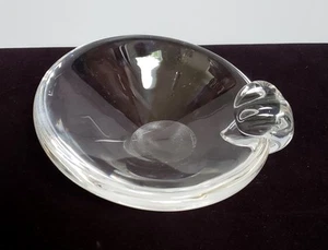 STEUBEN 8008 Ashtray w/ Sloping Bowl 6-1/2" Wide. Vintage Mid-Century Classic - Picture 1 of 12