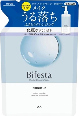 mandom Bifesta Micellar Cleansing Water Bright Up Refill 360ml - Image 1 of 4