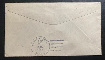 1947 Unalakleet Alaska USA Dog Team Post Cover FDC To Saint Michael - Image 1 of 2