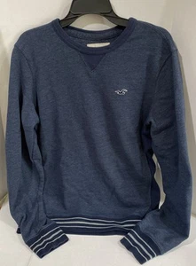Hollister Sweatshirt Men’s Size M Long Sleeve PullOver Crewneck blue - Picture 1 of 11