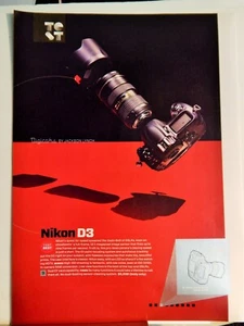 NIKON D3 DSLR CAMERA / HYUNDAI GENESIS SEDAN ORIG VTG 2008 ADVERTISEMENT - Picture 1 of 2