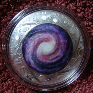 Australien 5 Dollars 1 Oz Silber Milchstraße 2021 Polierte Platte Earth & Beyond - Bild 1 von 7