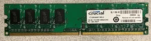 Lot of 3 Crucial 1GB  128MX64 DDR2 PC2-5300 Desktop Memory CT12864AA667.M8FJ2 - Picture 1 of 1