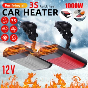 1000W Car Heater Portable Electric Heating Fan Defogger Defroster Demister 12V - Picture 1 of 16