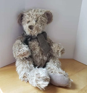 Bearington Big Bear Greyson 18 Zoll vollgelenkter Plüsch-Teddybär braun mit Schleife selten - Bild 1 von 6