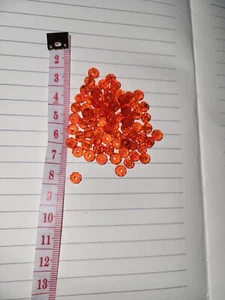 Faceted Rondelle Crystal Glass Beads orange 6x4mm jewellery crafts - Picture 1 of 1