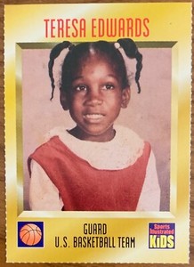TERESA EDWARDS, 1996 "SI FOR KIDS" CARD IN EXCELLENT CONDITION
