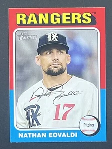 NATHAN EOVALDI 2024 Topps Heritage SP #82 Texas Rangers - Bild 1 von 2