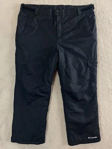 Columbia Pistola de Nieve Impermeable Aislado Pantalones de Nieve para Hombres 2XL x 31" Negro Carga Esquí - Imagen 1 de 16