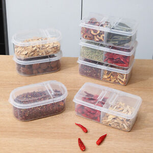 Food Storage Box Sealed Kitchen Storage Compartment Box Transparent Containe G❤D