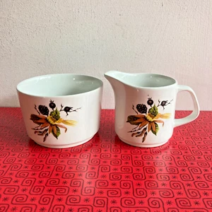 J&G Meakin Creamer And Sugar Bowl Rare Unknown Pattern Vintage C. 1960s - Picture 1 of 9