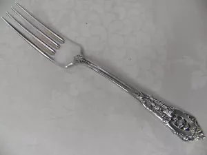 WALLACE ROSE POINT STERLING SILVER DINNER FORK 7" NO MONOGRAM - Picture 1 of 3