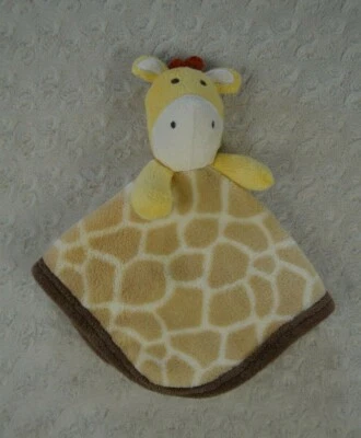 Babies R Us Giraffe Lovey Security Blanket Yellow White Brown Tan Plush Baby Toy - Изображение 1 из 4