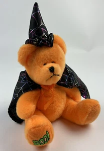 VTG Plush Appeal New Orleans Mardi Gras Halloween Boo Bear Orange Plush - Picture 1 of 5