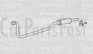 EXRN2018 FRONT PIPE & SILENCER (LH) Renault 30 2.7  Hatch 1/1979 to 12/1983 - Picture 1 of 1