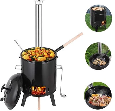 MARKENLOS Übergröße Gulaschkanone | Gulaschkessel | Eintopfofen 21 L emailliert mit Deckel