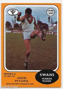 1973 A Scanlens (13) John PITURA South Melbourne Near Mint :: - Bild 1 von 1