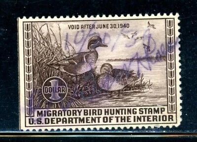 US Scott # RW6 - Used - Signed - CV=$50.00     (20-C253) - Image 1 of 2