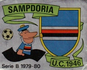 FIGURINA STICKER SCUDETTO SAMPDORIA N° 455 CALCIATORI PANINI 1979-80 / VELINA - Foto 1 di 2