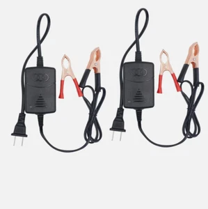 2PCS 12V Car Battery Charger Maintainer Trickle RV for Truck Motorcycle ATV Auto - Picture 1 of 8